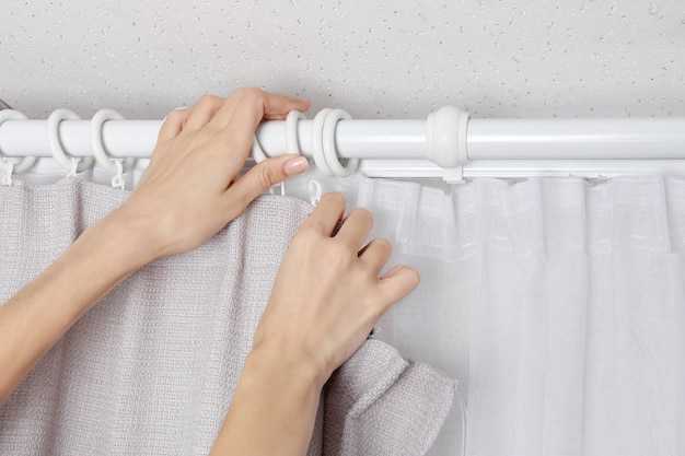 Закрепление тюля на карнизе