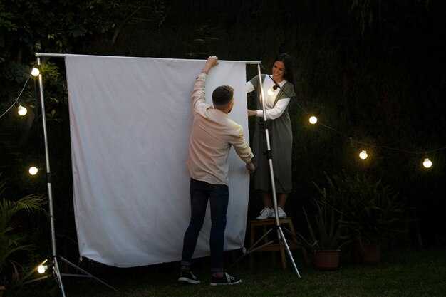 Выбор типа и угла луча освещения